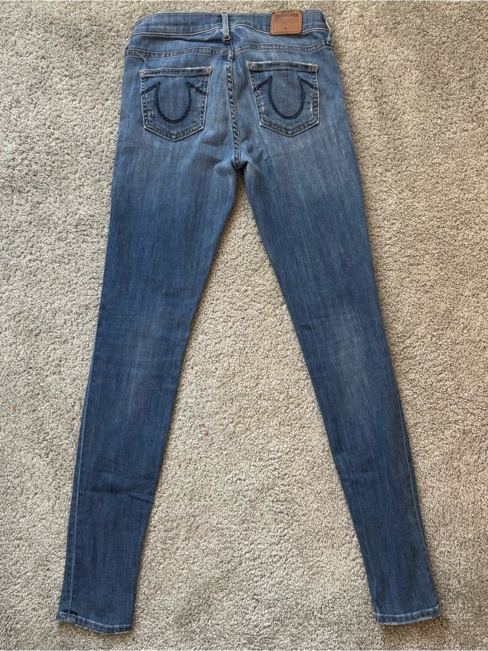 Vintage True Religion Halle Light Wash Skinny Jeans 25